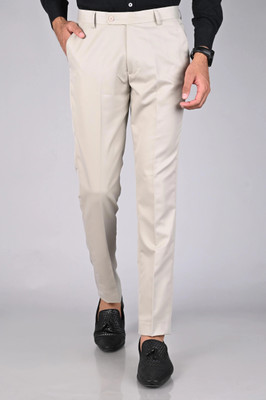 MANCREW Regular Fit Men Beige Trousers