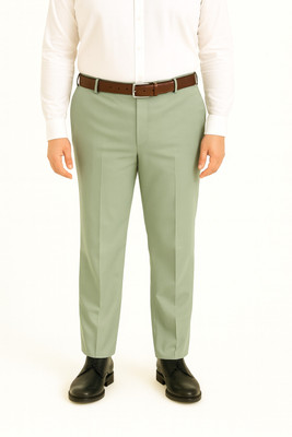 VALENOR Regular Fit Men Light Green Trousers