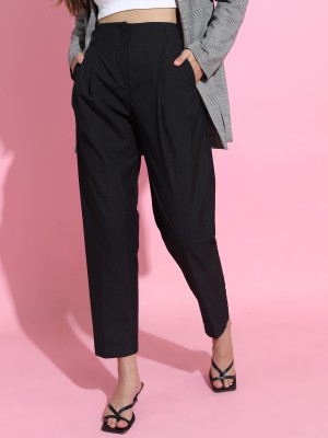 Tokyo Talkies Regular Fit Women Black Trousers