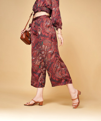 Honey By Pantaloons Relaxed Women Brown Trousers
