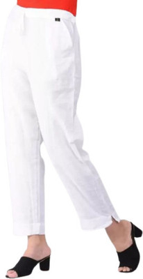 GHK FASHION Regular Fit Women White Trousers