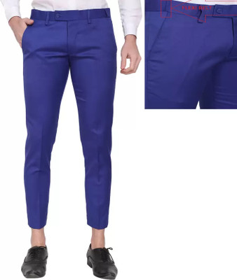 Blends Trendz Regular Fit Men Dark Blue Trousers