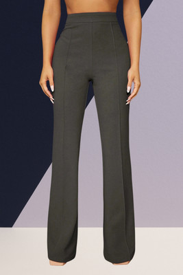 SKD TRENDZ Comfort Fit, Regular Fit Women Grey Trousers