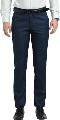 TURTLE Slim Fit Men Blue Trousers