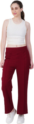 jocker Comfort Fit Women Maroon Trousers