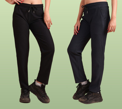 GIBBONTE Self Design Women Black, Grey Track Pants