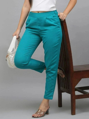 LYROO Regular Fit Women Green Trousers
