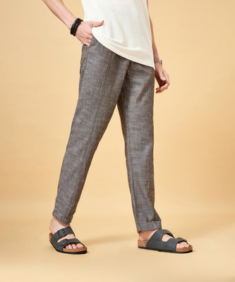 7 Alt by Pantaloons Regular Fit Men Grey Trousers