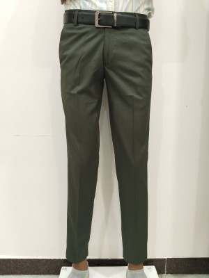 Somi Regular Fit Men Green Trousers