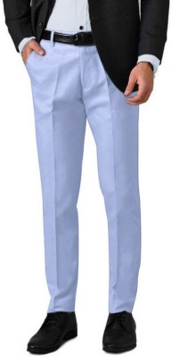 SLC Regular Fit Men Light Blue Trousers