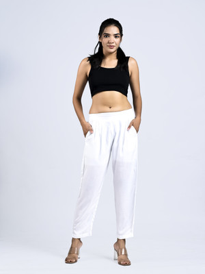 Mirayya Regular Fit Women White Trousers