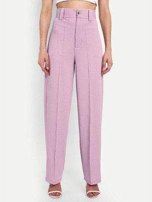 Unicus Straight Fit Women Pink Trousers