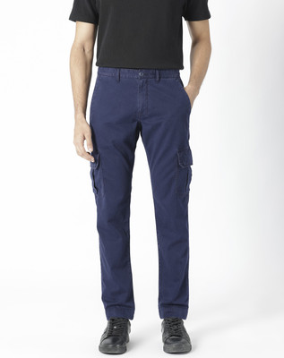 RARE RABBIT Regular Fit Men Dark Blue Trousers