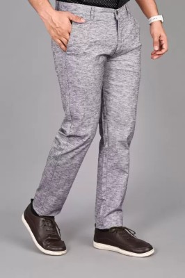 BALACLOTH Regular Fit Men Grey Trousers