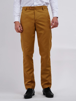 Kundan Regular Fit Men Brown Trousers