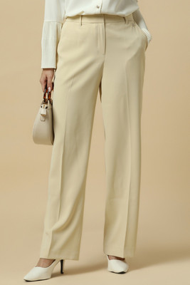 Allen Solly Regular Fit Women Beige Trousers