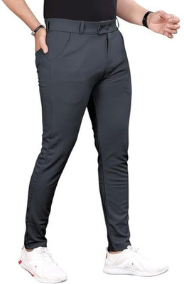 ManviFashion Regular Fit Men Grey Trousers