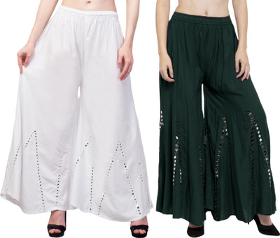 SMASUMM Comfort Fit Women Green, White Trousers