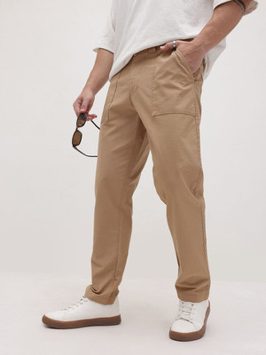 Roadster Relaxed Men Brown Trousers