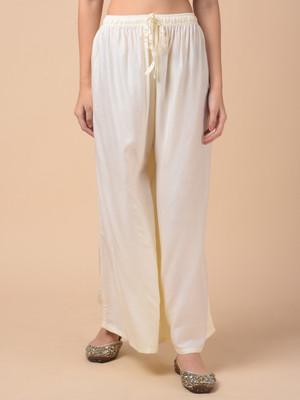 A R SILK DUPATTA HUB Regular Fit Women Cream Trousers
