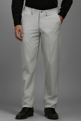 LOUIS PHILIPPE Slim Fit Men Grey Trousers