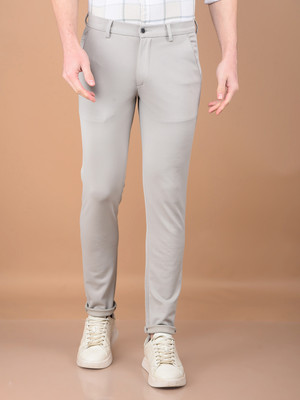 CRIMSOUNE CLUB Regular Fit Men Grey Trousers
