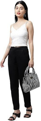 Eyba Regular Fit Women Black Trousers