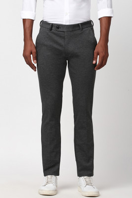 PETER ENGLAND Slim Fit Men Black Trousers