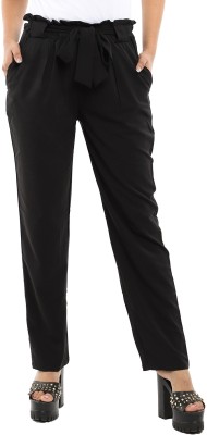 V-MART Regular Fit Women Black Trousers