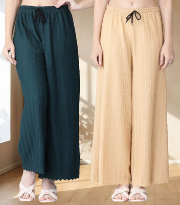 KWSH Regular Fit Women Green, Beige Trousers