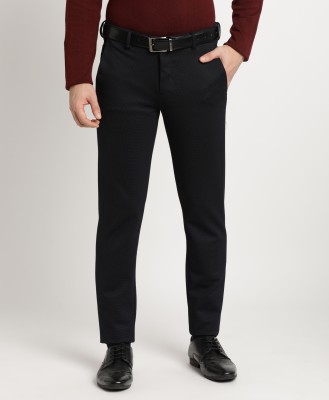 TURTLE Slim Fit Men Black Trousers