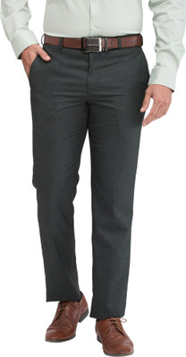 PARK AVENUE Regular Fit Men Grey Trousers