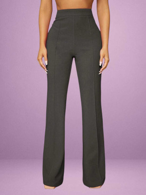 JenilEStore Comfort Fit Women Grey Trousers