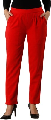 SUPRYIA Regular Fit Women Red Trousers