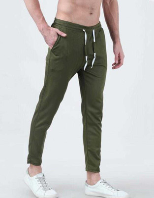 RDX Solid Men Green Track Pants