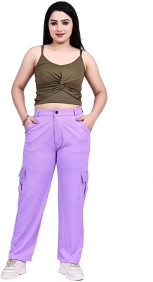 ONE TRACKFIT Regular Fit Women Purple Trousers