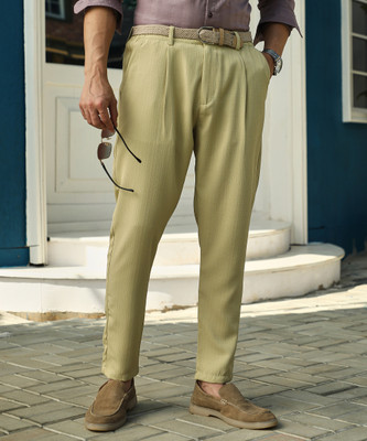 CAMPUS SUTRA Regular Fit Men Green Trousers