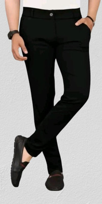 CIVIRASTYLE Regular Fit Men Black Trousers