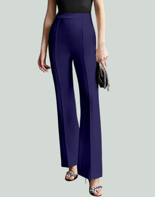HouseOfCommon Regular Fit Women Blue Trousers