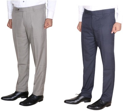 KAVYA Regular Fit Men Blue, Silver Trousers