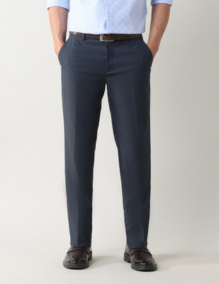 ARROW Regular Fit Men Blue Trousers