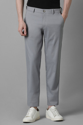LOUIS PHILIPPE Slim Fit Men Grey Trousers
