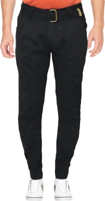 Warburg Regular Fit Men Black Trousers