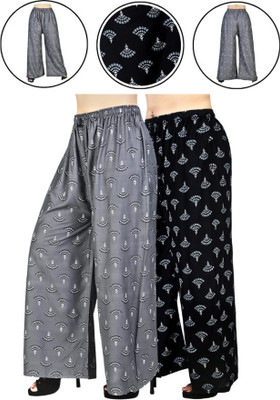 4K FASHION Relaxed Women Black, Grey Trousers