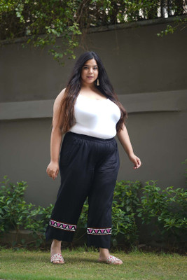 LetsDressUp Regular Fit Women Black Trousers