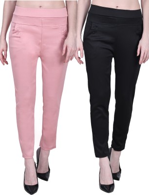 PARIHAR BAZAAR Slim Fit Women Black Trousers