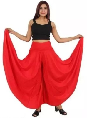 XENERIC Flared Women Red Trousers