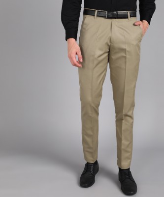 METRONAUT Slim Fit Men Polyester Khaki Trousers