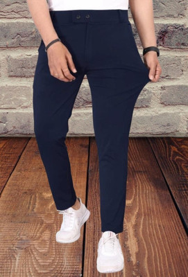 Advikfashion Slim Fit Men Blue Trousers