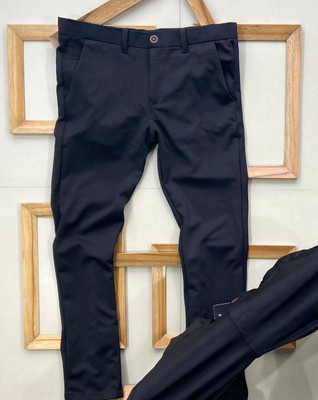 Blends Trendz Slim Fit Men Black Trousers